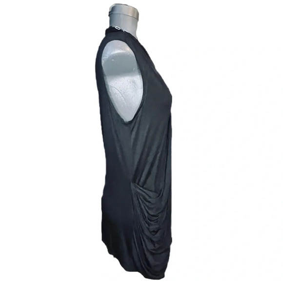 RED CORAL Washed Black Modified Baby Doll Style  Mid Knit Top Flowy SIZE 2 Boho - Picture 3 of 3